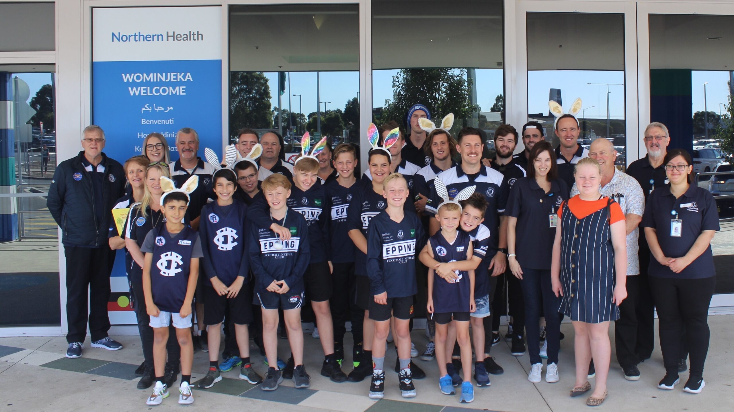 Epping Football & Netball Club visit Northern Hospital