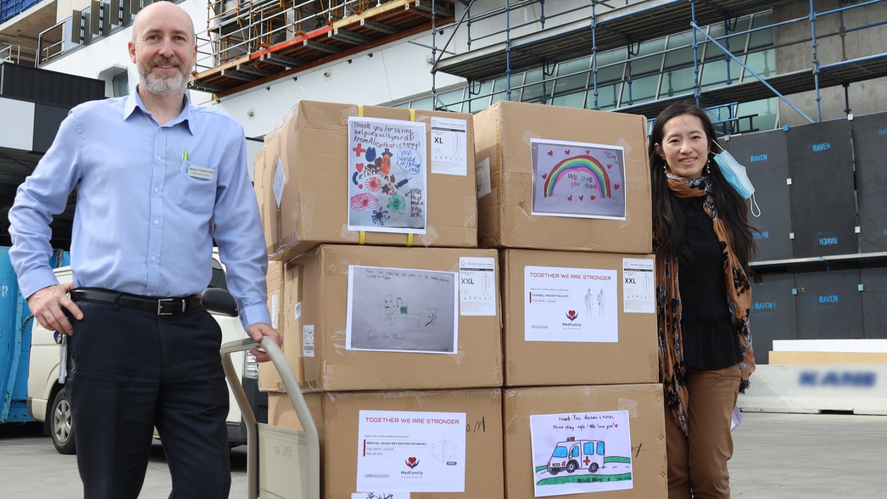 PPE donation arrives