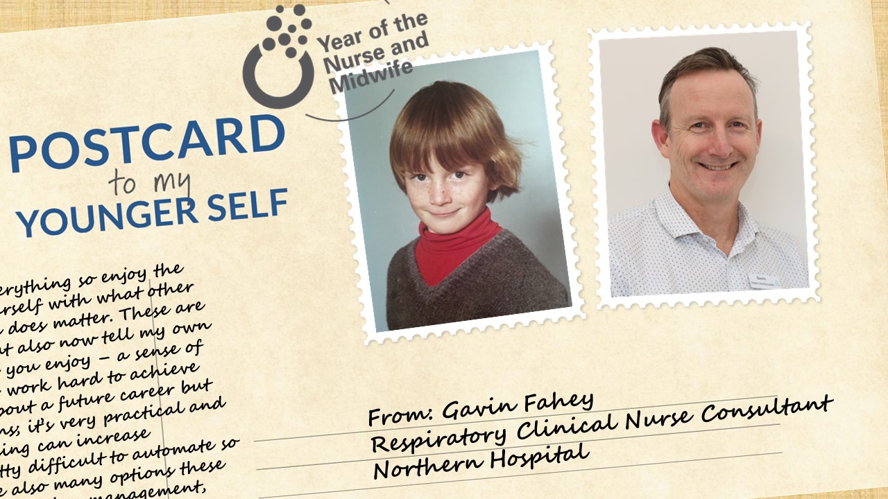 Postcard to my younger self: Gavin Fahey
