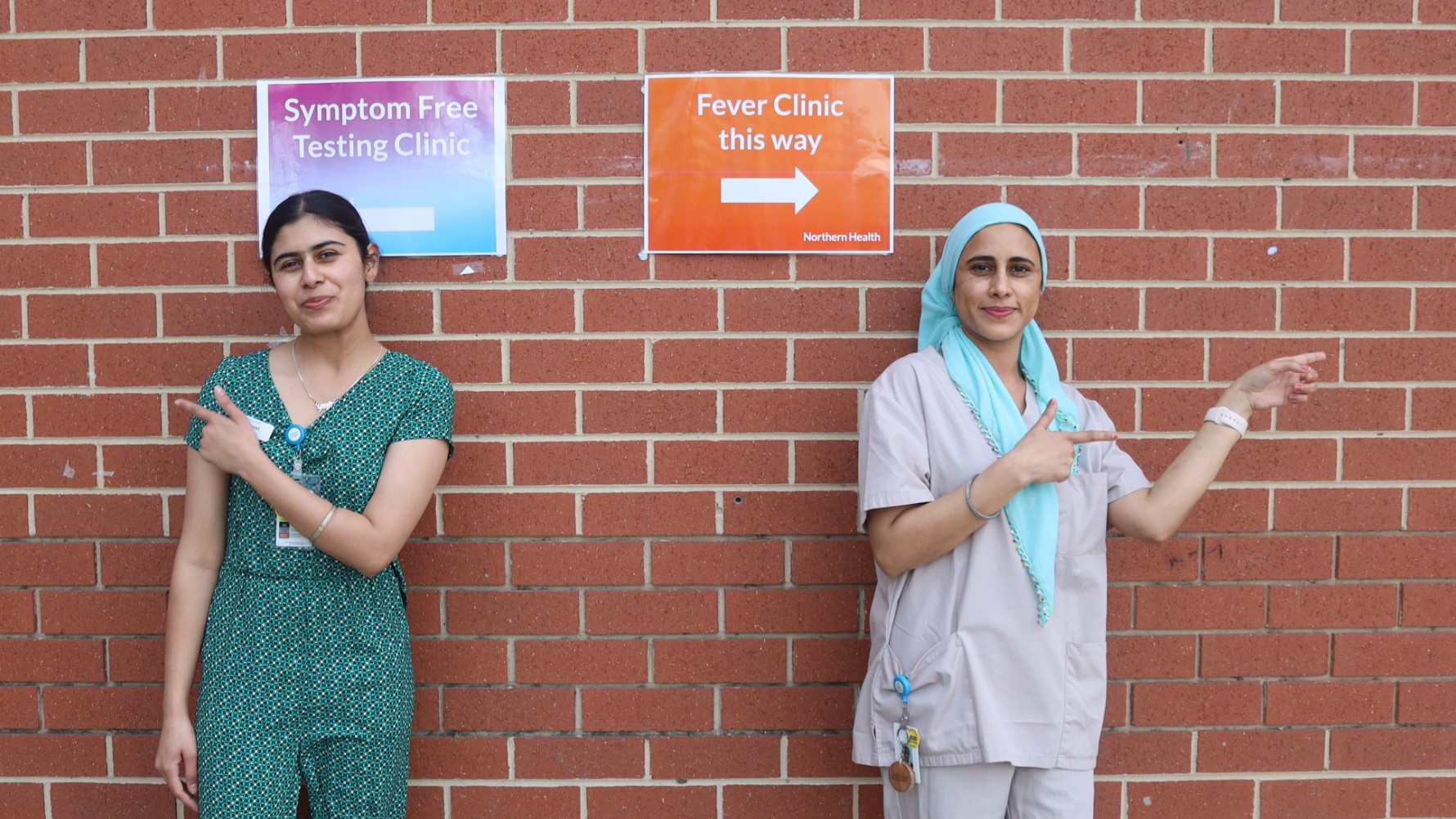 Mother and daughter working in Fever Clinic: Jatinder and Parneet Kaur