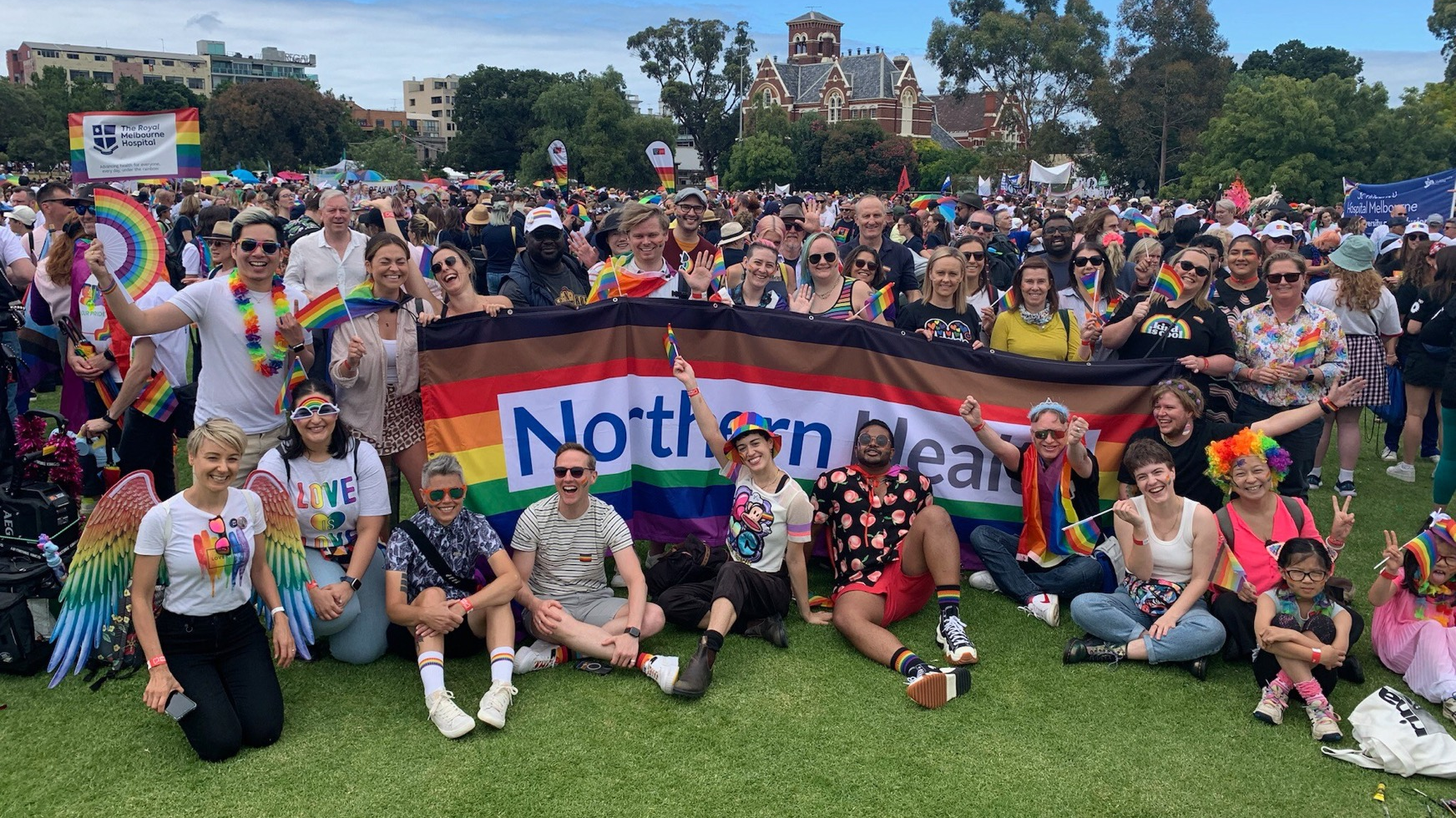 Sea of rainbow at Pride March
