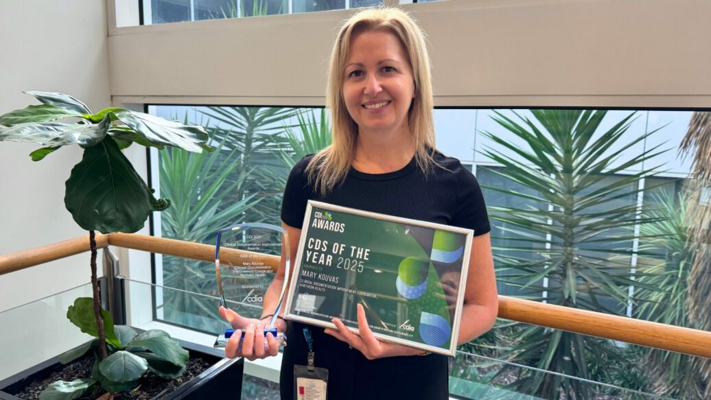 Mary Kouvas recognised for Excellence in Patient Documentation