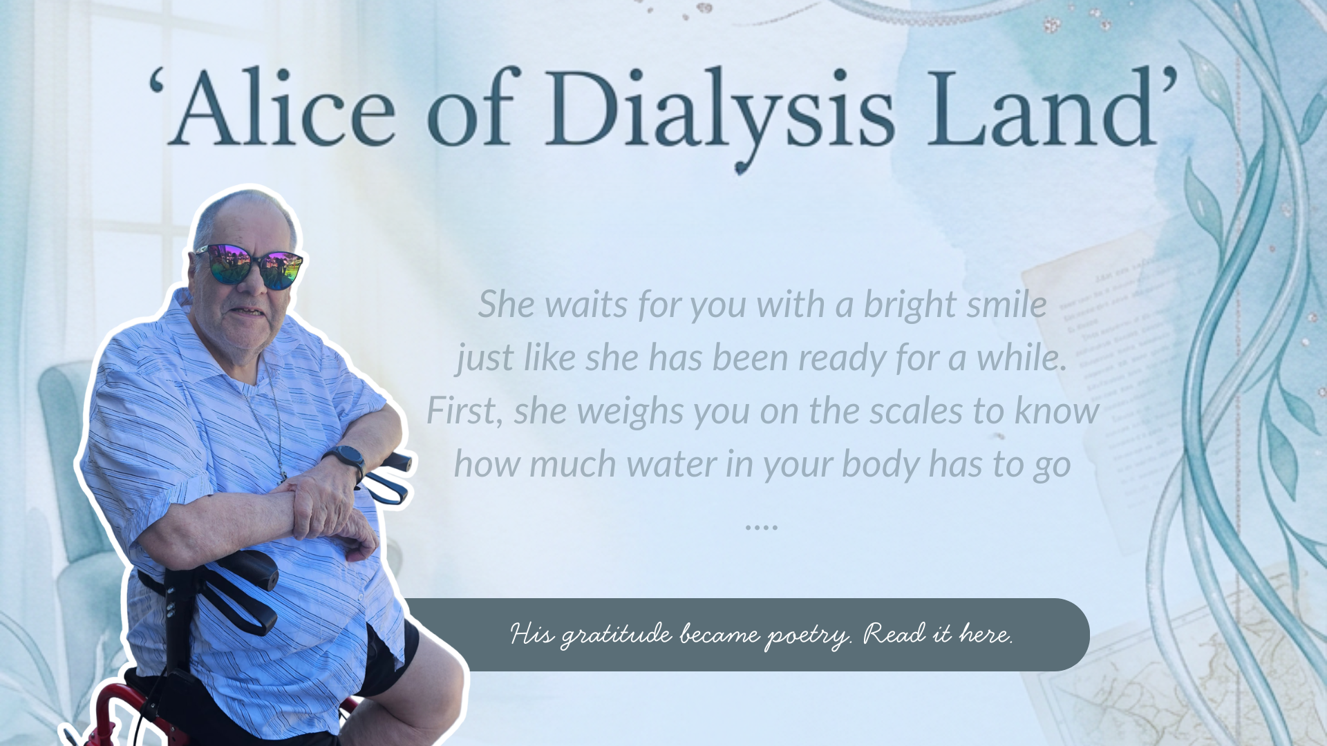 The patient who turned gratitude into poetry…